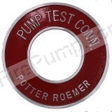 4" Round "Fire Pump Test Connection" Plate - Aluminum