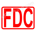 "FDC" Plate/Sign with 6" Reflective Letters - 8"x12"