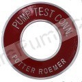 6" Round "Fire Pump Test Connection" Plate - Aluminum