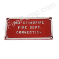 Rectangular "Dry Standpipe Fire Dept. Connection" FDC Sign