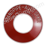 4" Round "Auto Sprinkler / Standpipe" Plate - Aluminum
