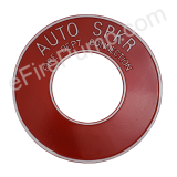 4" Round "Auto Sprinkler" Plate - Aluminum