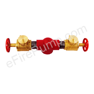 4" Exposed 2-outlet Flanged Fire Pump Test Header Connection