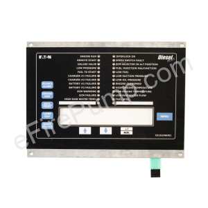 Eaton Main Display Panel Membrane (English) P/N CE16196H01