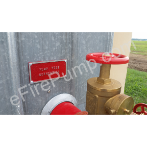 Rectangular Fire Pump Test Connection Sign