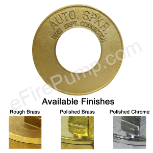 4" Round "Auto Sprinkler" Plate - Brass or Polished Chrome