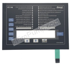 Eaton Main Display Panel Membrane (French) P/N CE16196H02