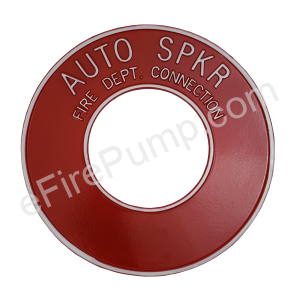 4" Round "Auto Sprinkler" Plate - Aluminum